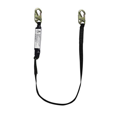 Safewaze FS88660-HW 6ft. Energy Absorbing Lanyard with Double Locking Snap Hooks - 400 lb. Capacity FS88660-HW