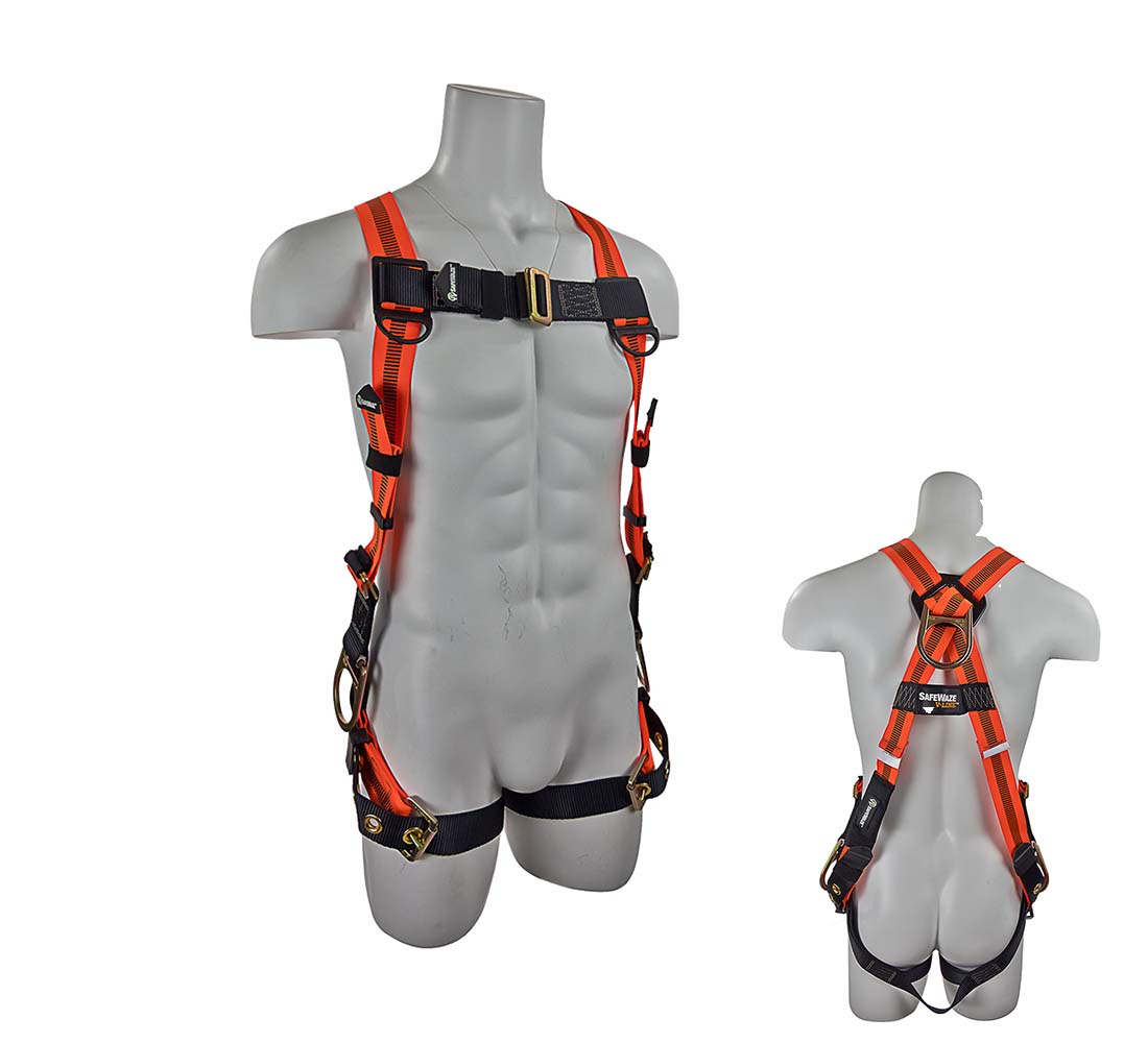 Safewaze FS99285-E V-LINE Fall Protection Harness with 3 D-rings - Universal Size FS99285-E