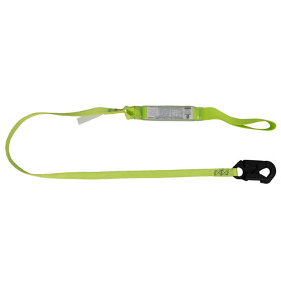 Safewaze SW560-AF-DE-SE 6ft. Energy Absorbing Lanyard with Arc Flash webbing, Dielectric Snap Hook and Soft Eye on one end SW560-AF-DE-SE