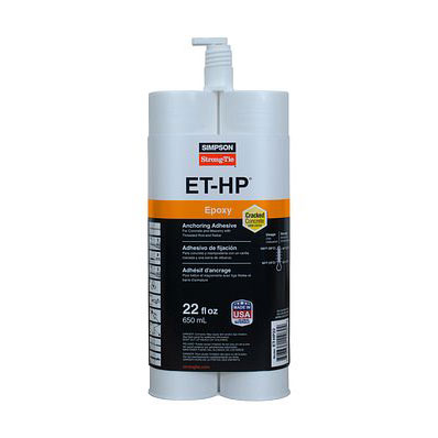 Simpson Strong-Tie ET-HP22-N Epoxy Adhesive for Concrete and Masonry Anchoring 22 oz. with Nozzle ET-HP22-N