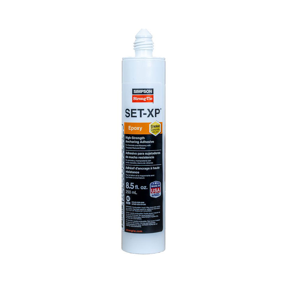 Simpson Strong-Tie SET-XP10 SET-XP High-Strength Epoxy Adhesive 8.5 oz. Cartridge with Nozzles SET-XP10