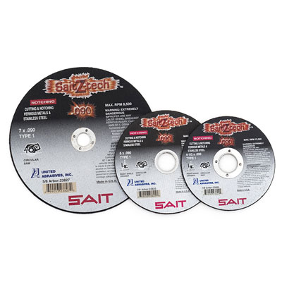United Abrasives-Sait 23826 6in x .090in x 7/8in High Speed Cut-off Wheel for Metal (Box of 25) UNA-23826
