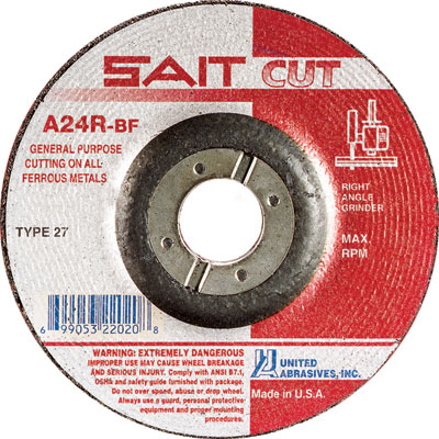 United Abrasives-Sait 22070 7in x .3/32in x 7/8in High Speed Cut-off Wheel for Metal (Box of 25) UNA-22070