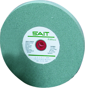 United Abrasives-Sait 28105 6in x 1in x 1in Green Silicon Carbide Bench Wheel (Box of 1) UNA-28105