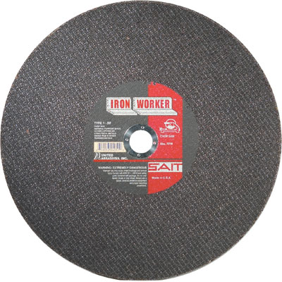 United Abrasives-Sait 24051 14in x 3/32in x 1 Iron Worker Metal Cutting Chop Saw Blade (Box of 10) UNA-24051