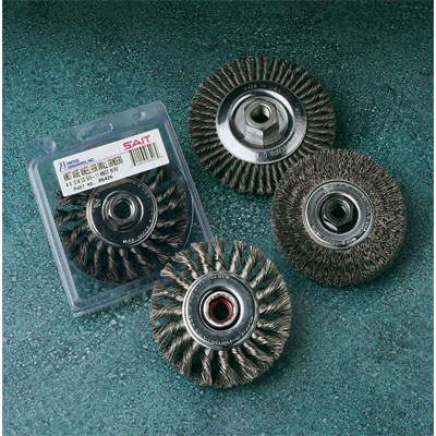 United Abrasives-Sait 06385 6in x 5/8-11 Wire Wheel with Twisted Carbon Steel (Box of 1) UNA-06385