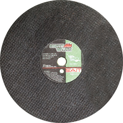 United Abrasives-Sait 24121 14in x 1/4in x 1in Street Walker Abrasive Blade for Cutting Concrete (Box of 10) UNA-24121