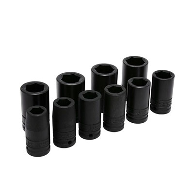 Urrea 750010L 10 Piece 6 Point 3/4in Drive Socket Set 3-4in - 1-5/16in. URR-750010L