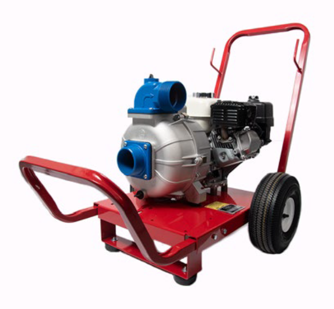 Wheeler Rex 563001 3in Trash Pump with 5.5 HP Honda Engine and Wheeled Cart 563001