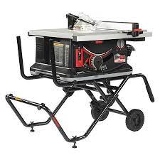 SAWSTOP 10-Inch Jobsite Saw Pro with Mobile Cart Assembly, 1.5-HP, 12A, 120V, 60Hz (JSS-120A60) SAW-JSS120A60