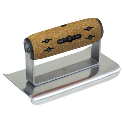 Kraft CFE141K 6in.x3in. 1/4in. Radius Elite Series Five Star Curved End Edger with Cork Handle CFE141K