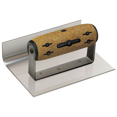 Kraft CFE248K 6in.x6in. 1/2in. Radius Elite Series Five Star Inside Curb & Sidewalk Tool with Cork Handle CFE248K