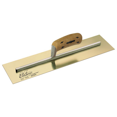 Kraft CFE532K 16in.x3in. Elite Series Five Star Golden Stainless Steel Cement Trowel with Cork Handle CFE532K