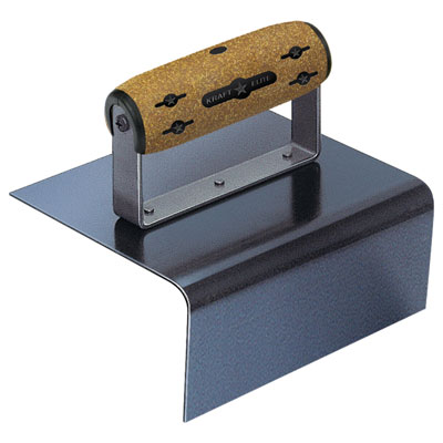 Kraft CFE770K 6in.x6in.x3-1/2in. 3/4in. Radius Elite Series Five Star Blue Steel Outside Step Tool with Cork Handle CFE770K