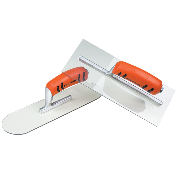 Kraft PL616PF 16in. x 4in. Round End Plexi-Plastic Trowel w/ProForm Handle PL616PF