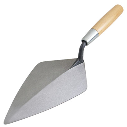 Kraft BL723 10in. Brick Trowel Wide London Pattern with Wood Handle BL723