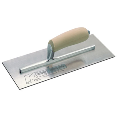 Kraft - PL468 - 12inx 5in Plasterers Trowel with Camel Back Wood Handle PL468