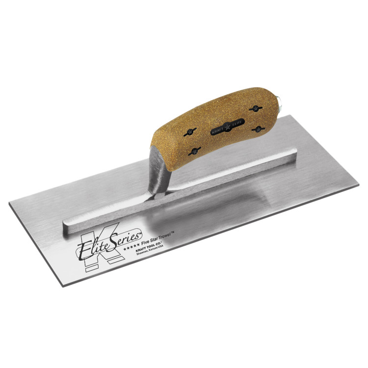 Kraft PLE470K 13in. x 5in. Elite Series Five Star Carbon Steel Plaster Trowel w/Cork Handle PLE470K