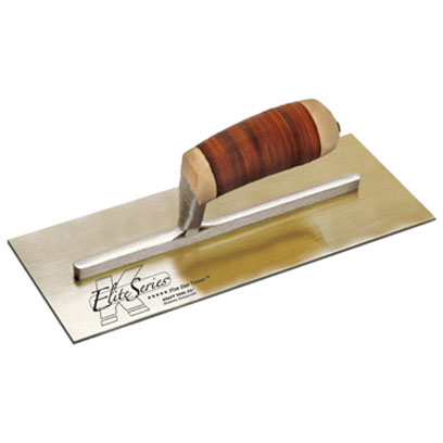 Kraft CFE548 18in. x 5in. Elite Series Five Star Golden Stainless Steel Finish Trowel w/Laminated Wood Handle CFE548