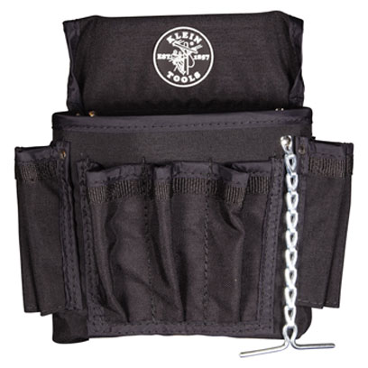 Klein - Electrician? Tool Pouch, Blk Cordura Nylon, 19-Pockets, Tunnel Loop 5719