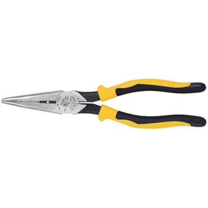 J2038N Klein - Journeyman Long-Nose Pliers, HD Side Cutters/Skinning Hole J2038N