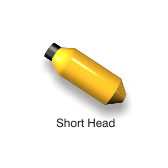 Oztec HSP 125 OZ - 1-1/4in x 6in Short Steel Vibrator Head HS125OZ